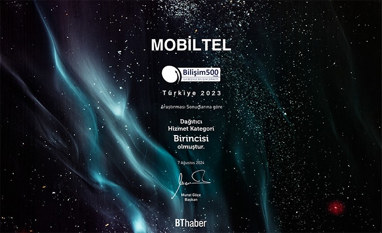 Mobiltel Dağıtıcı Hizmet Kategori Birincisi Olmuştur.